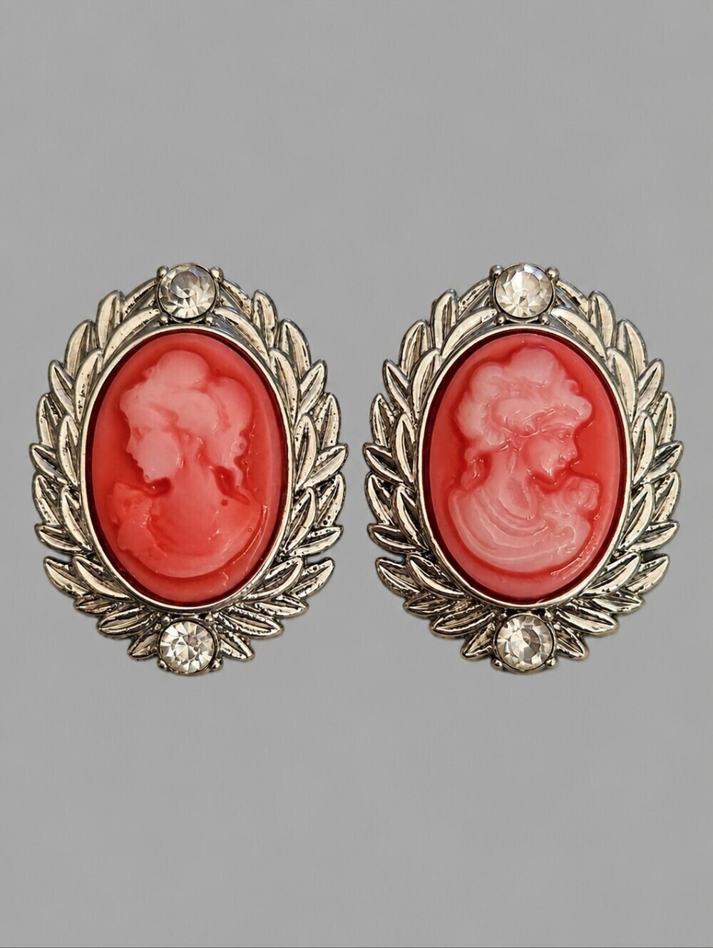 Greek Goddess Gothic Regency Castlecore Cameo Post Earrings